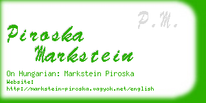 piroska markstein business card